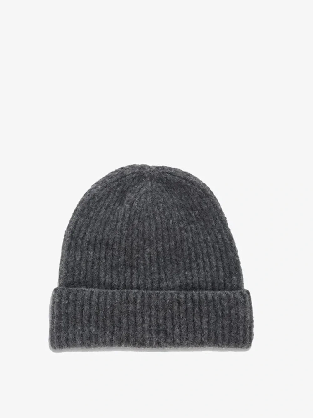 Janessa Leone Grey Wool Alpaca Ribbed Fall Winter Fisherman Coastal Piper Beanie